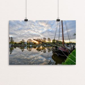 Barge On Thames At Dawn - Bourne End Photo Print